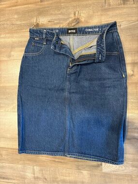 BOSS Cobaltide Dark Blue Straight Men’s Jeans Skirt